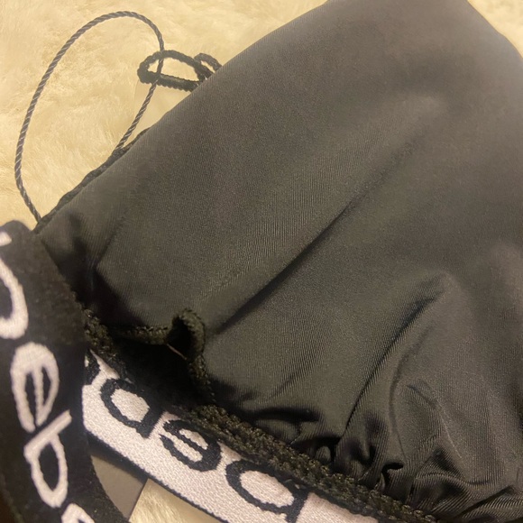 NWT! Bebe women’s 2-piece logo hem black swimsuit size Medium - Picture 6 of 9